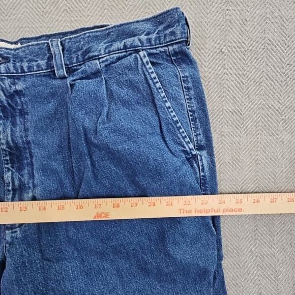 Vintage Roundtree & Yorke Jeans Men's 40x28 Blue Denim Pleated Relaxed Y2K Boho - Picture 13 of 16